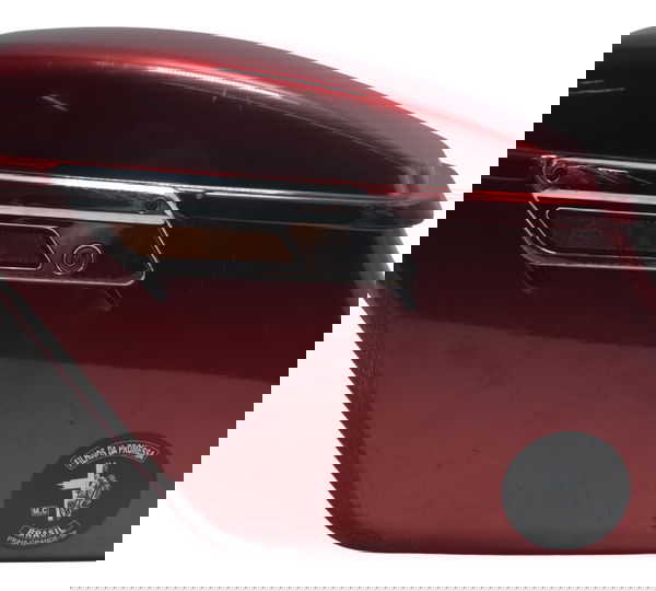 Alforge Esquerdo C/ Detalhes Harley Dyna Switchback Fld Orig Vermelho