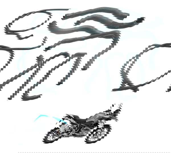 Kit Mangueiras Bmw R1200 R 1200 Gs 13-15 Original