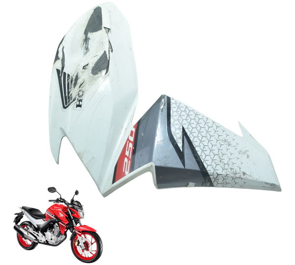 Aba Tanque Esquerda C/ Avaria Honda Cb 250f Twister 16-22 Branco