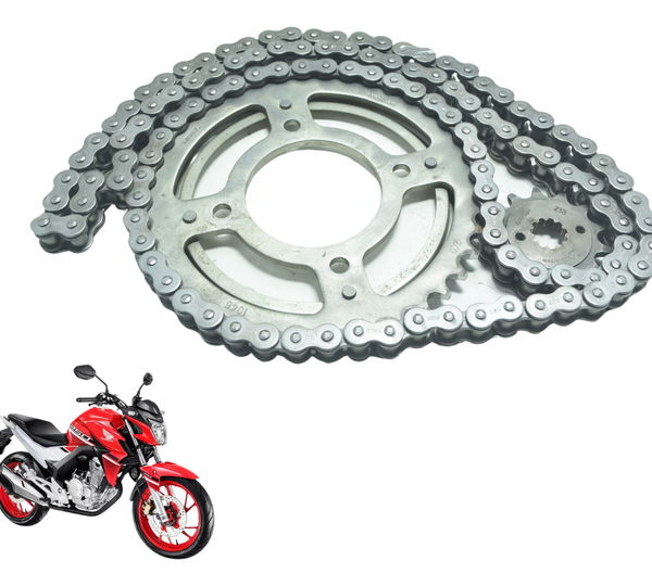 Kit Relação Rifel Honda Cb 250f Twister 16-22 Cinza