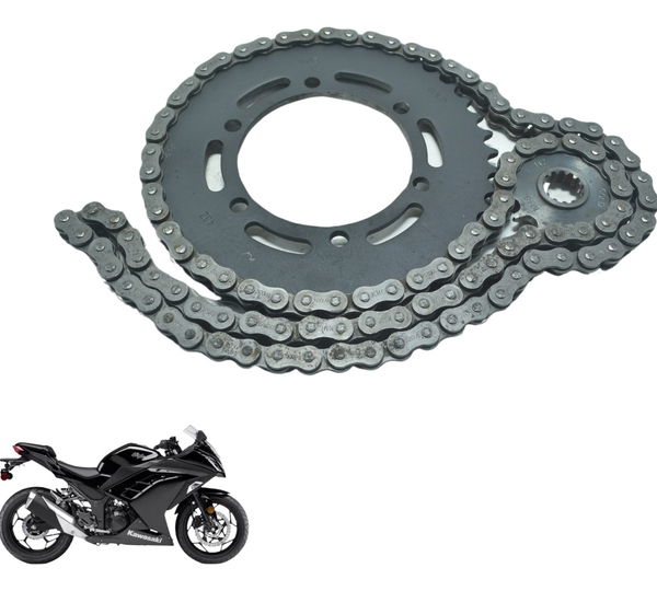 Kit Relação Gold Kawasaki Ninja 300 13-18 Prateado