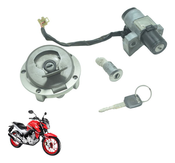 Kit Chave Ignição Tampa Trava Honda Cb 250f Twister 16-22