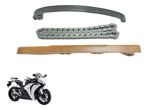 Kit Guia Tensor Corrente Comand Honda Cbr 1000 Rr 08-11 Orig