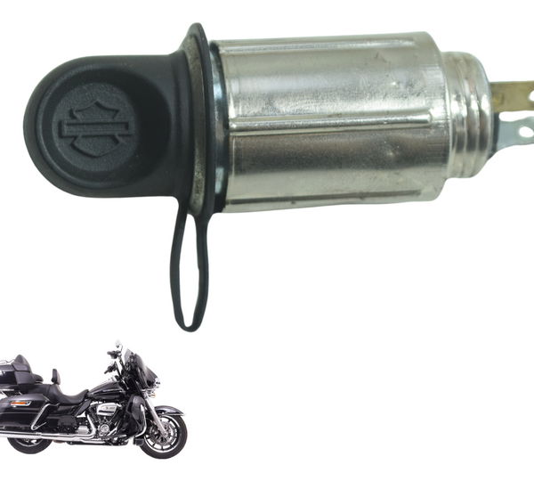 Tomada 12v Harley Electra Glide Touring 17-19 Original Preto