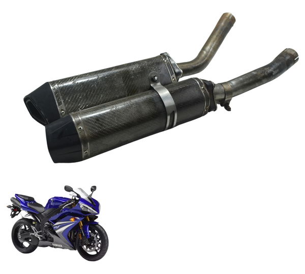 Par Ponteira Escape Esportivo Wr Yamaha Yzf R1 07-08