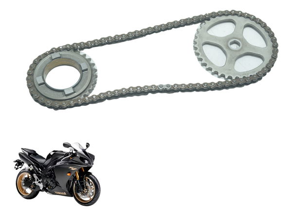 Engrenagens E Corrente Bomba Óleo Yamaha Yzf R1 09-15 Orig