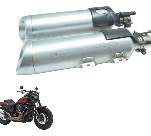 Par Ponteira Escape C/ Det Harley Fat Bob M8 Fxfb 18-23 Orig
