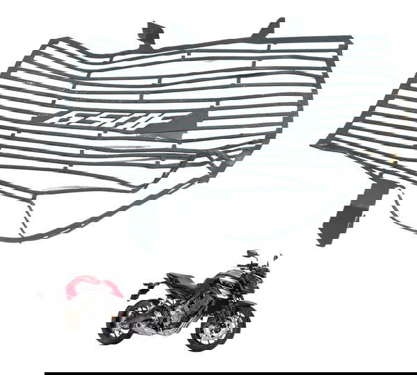 Grade Proteção Radiador C/ Avaria Honda Cb 650f 18-21 Orig Preto