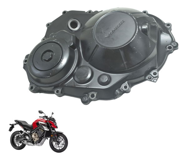 Tampa Embreagem Motor C/ Detalhes Honda Cb 650f 18-21 Orig