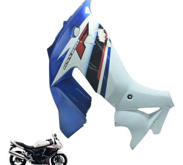 Carenagem Lateral Dir C/ Avaria Suzuki Gsx 650f 09-12 Orig Branco