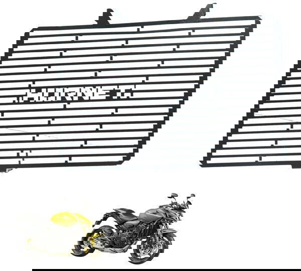 Grade Radiador Detalhes Honda Cb 600f Hornet 08-11 Orig Preto