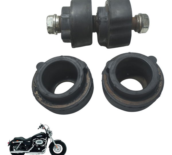 Jogo Coxim Suporte Motor C/ Det Harley Xl 1200 Cb 14-16 Orig