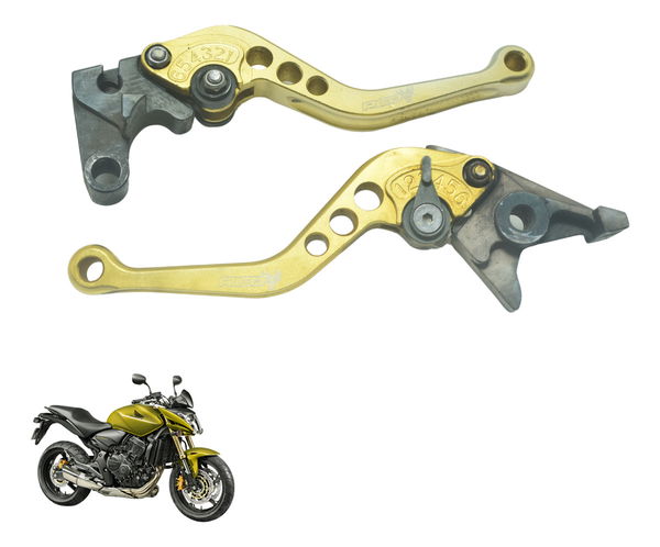 Par Manete Esportivo C/ Detalhes Honda Cb 600f Hornet 08-11