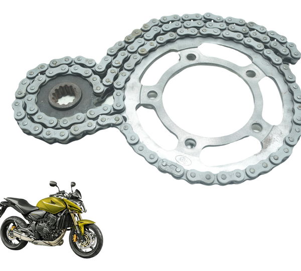 Kit Relação Honda Cb 600f Hornet 08-11 Original Cinza