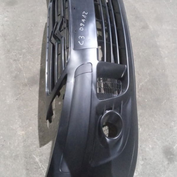 Para Choque Dianteiro C3 2009 2012 Com Furo Milha