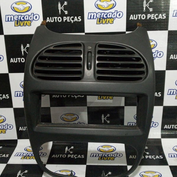Moldura Painel Central C/ Difusores Dutos De Ar Peugeot 206