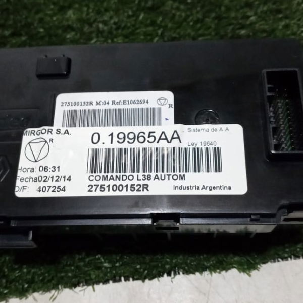 Central Comando Do Ar-condicionado Renault Fluence 2015