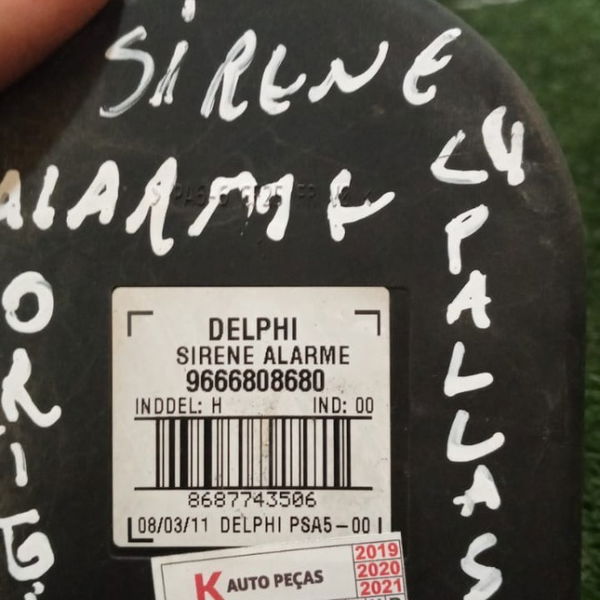 Sirene Alarme Original C4 Pallas 2012