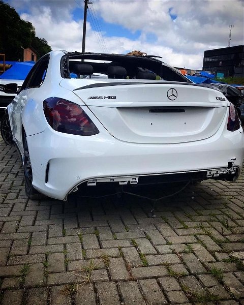 Emblema V8 Biturbo Esquerdo Mercedes Benz C63s Amg 2016