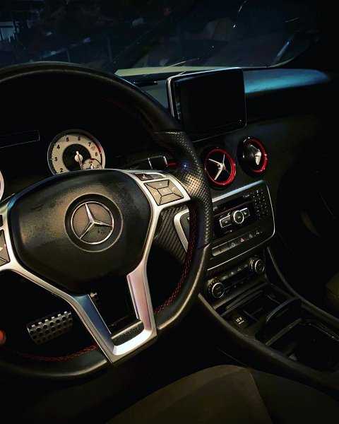 Mercedes Benz A250 Caixa Direção Modulo Vidro Sensor Guia
