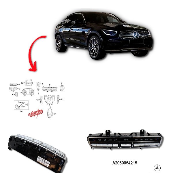 Comando Do Ar Condicionado - Mercedes Benz Glc300 Coupé 2022