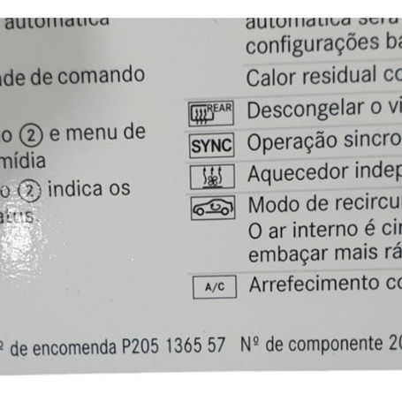 Livro Visão Geral Rápida Mercedes C180 2019
