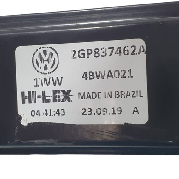 Máquina De Vidro Dianteira Direita Vw T-cross 1.0 Tsi 2020
