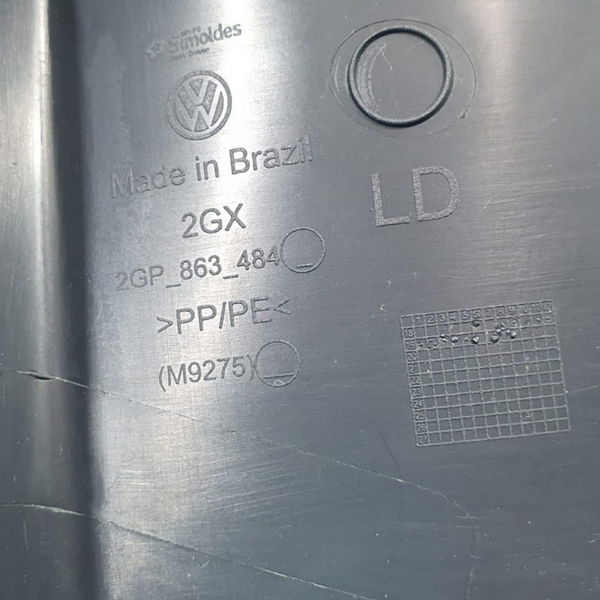 Soleira Dianteira Direita Vw T-cross 1.0 Tsi 2020 Preto