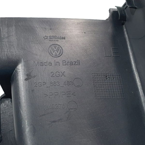 Soleira Porta Dianteira Esquerda Vw T-cross 1.0 Tsi 2020 Preto