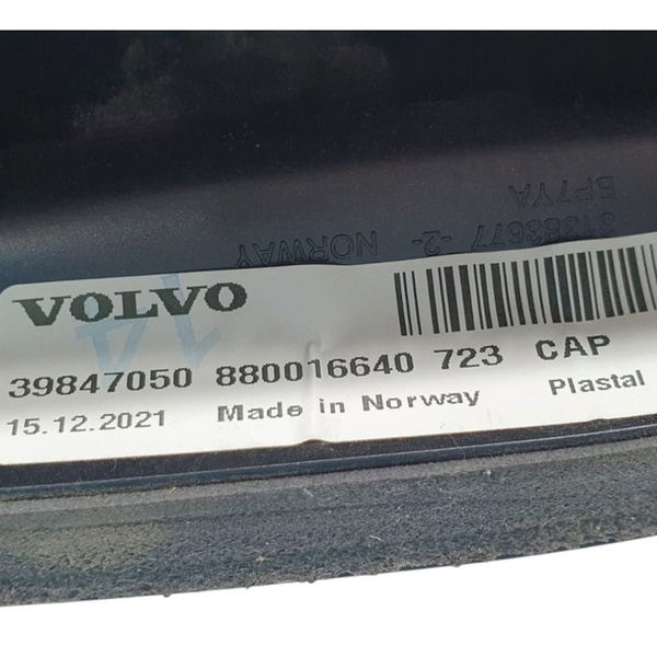 Capa Antena Teto Volvo Xc90 T8 Inscription 2022 Preto