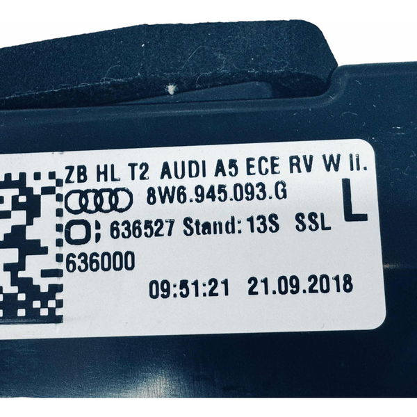 Lanterna Traseira Esquerda Capô Audi A5 2018 8w6945093g Esquerdo Vermelho