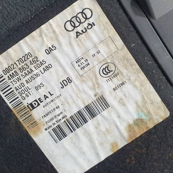 Forro Tampão Assoalho Porta-malas Audi Q8 2020