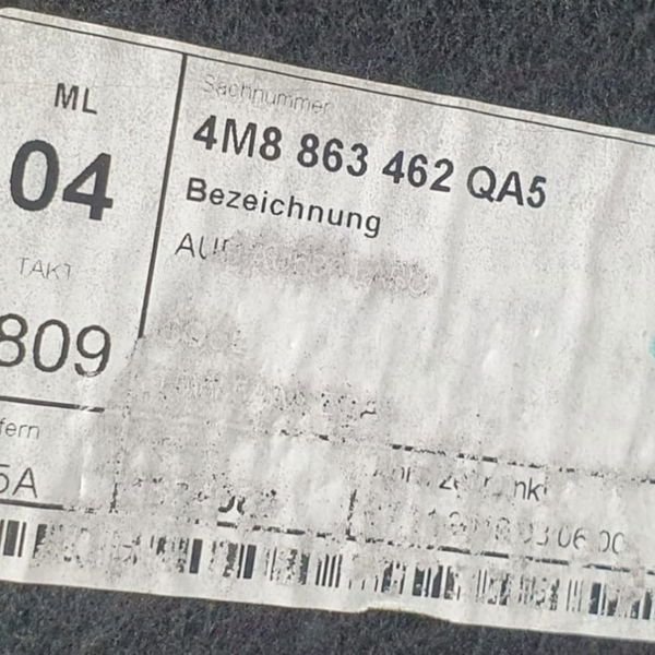 Forro Tampão Assoalho Porta-malas Audi Q8 2020