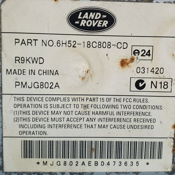 Módulo Amplificador Som Jaguar Land Rover 6h5218c808cd Preto