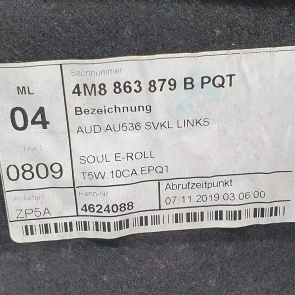 Forro Porta-malas L/esquerdo Audi Q8 2020