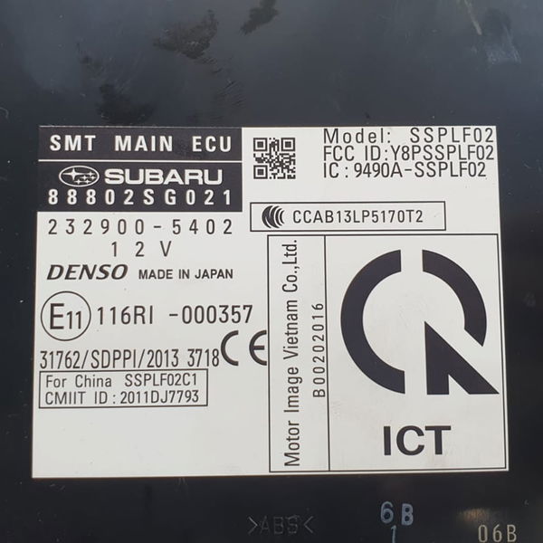 Módulo Central Keyless Subaru Forester Xt 2018