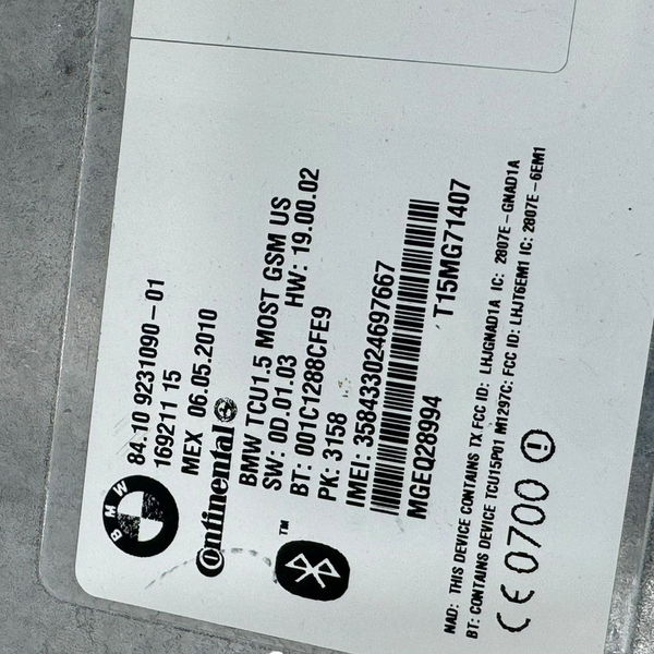 Módulo Bluetooth Telematics Bmw 550 F10 2012