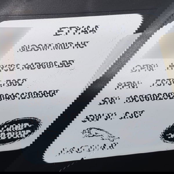 Módulo Banco Passageiro Range Rover Sport Hse 2020 Preto