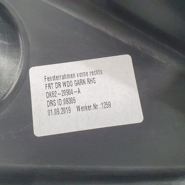 Canaleta Interna Porta Diant. Dir Range Rover Sport Hse 2020 Preto