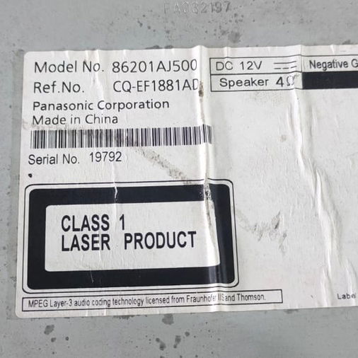 Rádio Cd Player Subaru Outback 2011