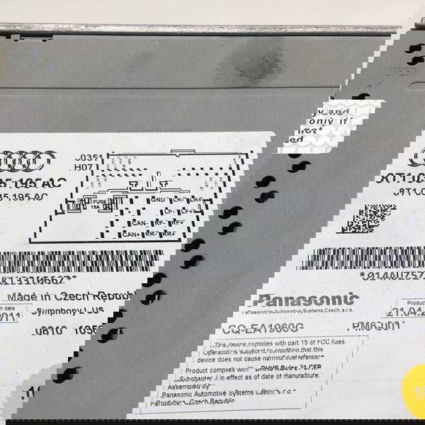 Radio Symphony Original Audi A5 2.0t 2011 8t1035195ac