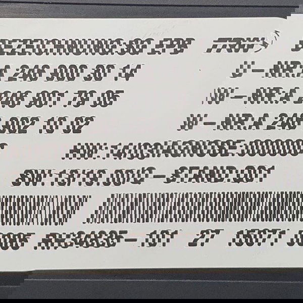 Módulo Freio De Mão Mercedes Benz A 200 2015 Cód. 2469003014