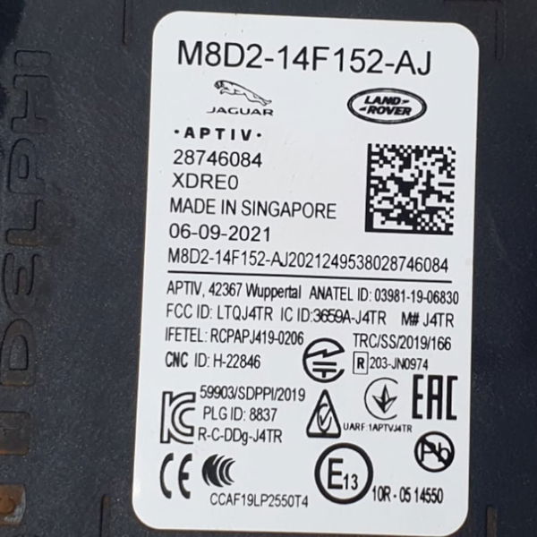 Sensor Ponto Cedo Traseiro Esq Lr Discovery Sport 2022