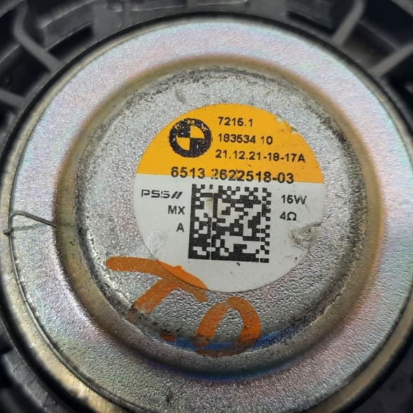 Alto Falante Da Porta Tras Dir Bmw X3 M40i 2022 Preto