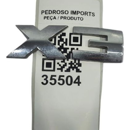 Emblema X3 Bmw X3 M40i 2022 - Prateado