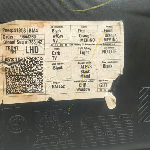 Forro Porta D/d Bmw X3 M40i 2022 (marca De Uso)