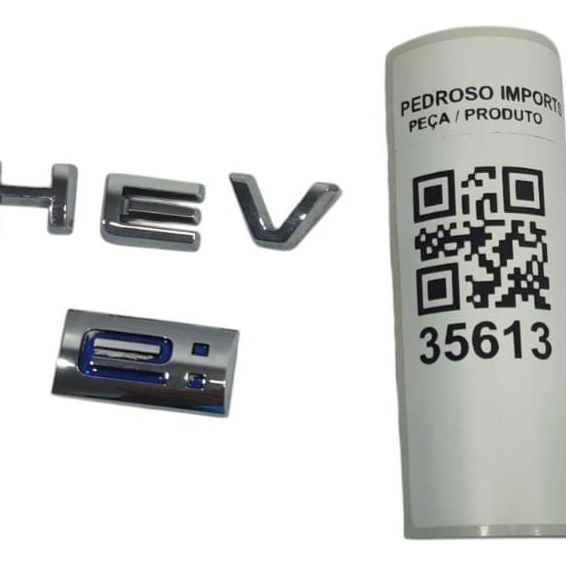 Emblema Hev Honda Crv 2.0 Híbrido 2023 Prateado