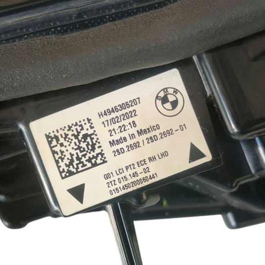 Lanterna Direita  Tampa Traseira Bmw X3 M40i 2022 (c/detalhe Vermelho Direito/passageiro