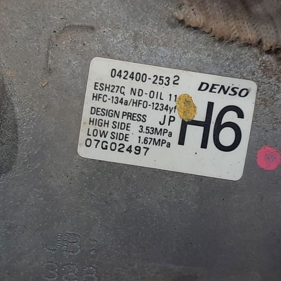 Compressor Do Ar Condicionado Honda Crv 2.0 Híbrido 2023