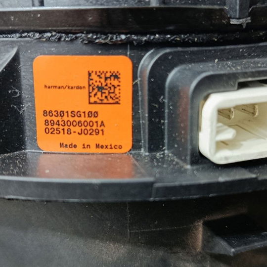 Alto Falante Diant Dir Subaru Forester Xt 2018 Preto